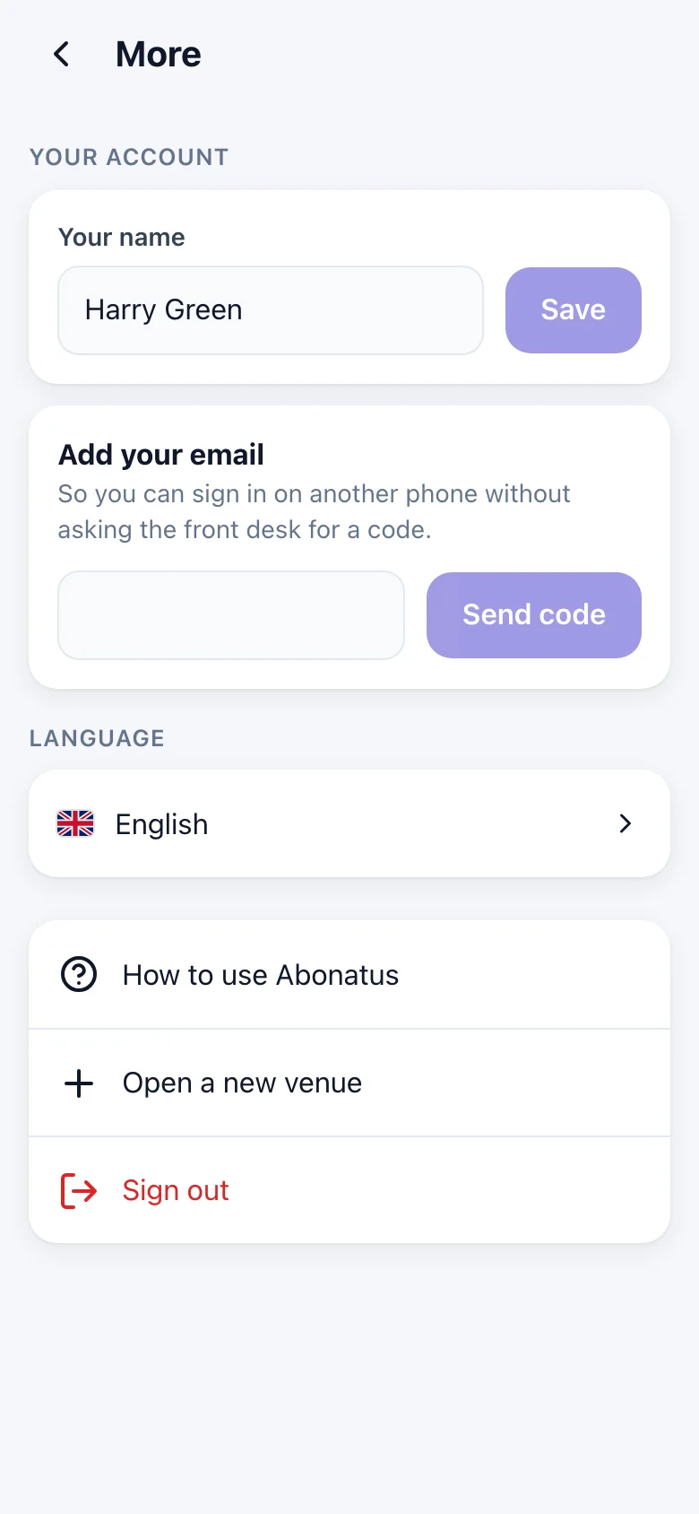 Adding your email later