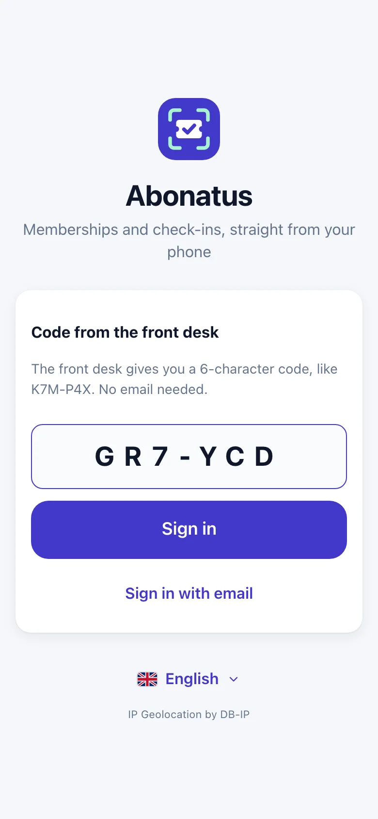 Typing the code