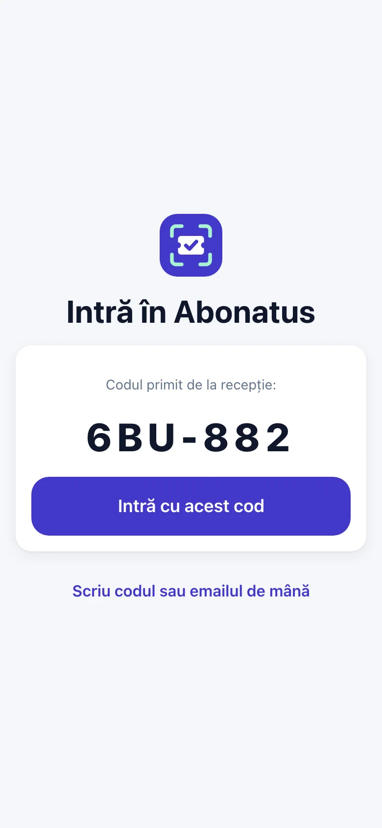 Intri cu codul QR de la recepție