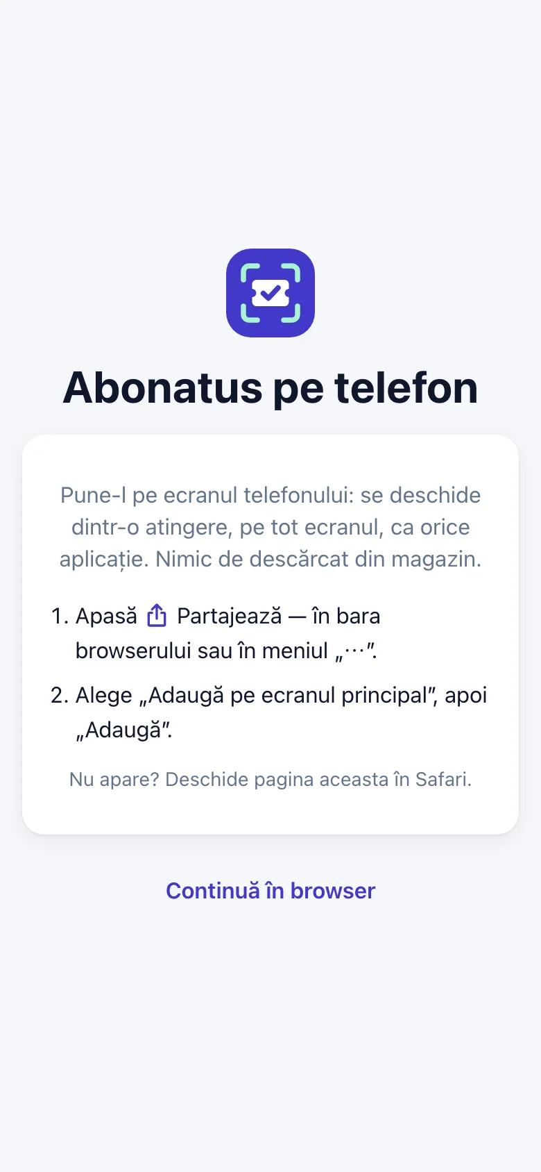 Instalarea pe iPhone