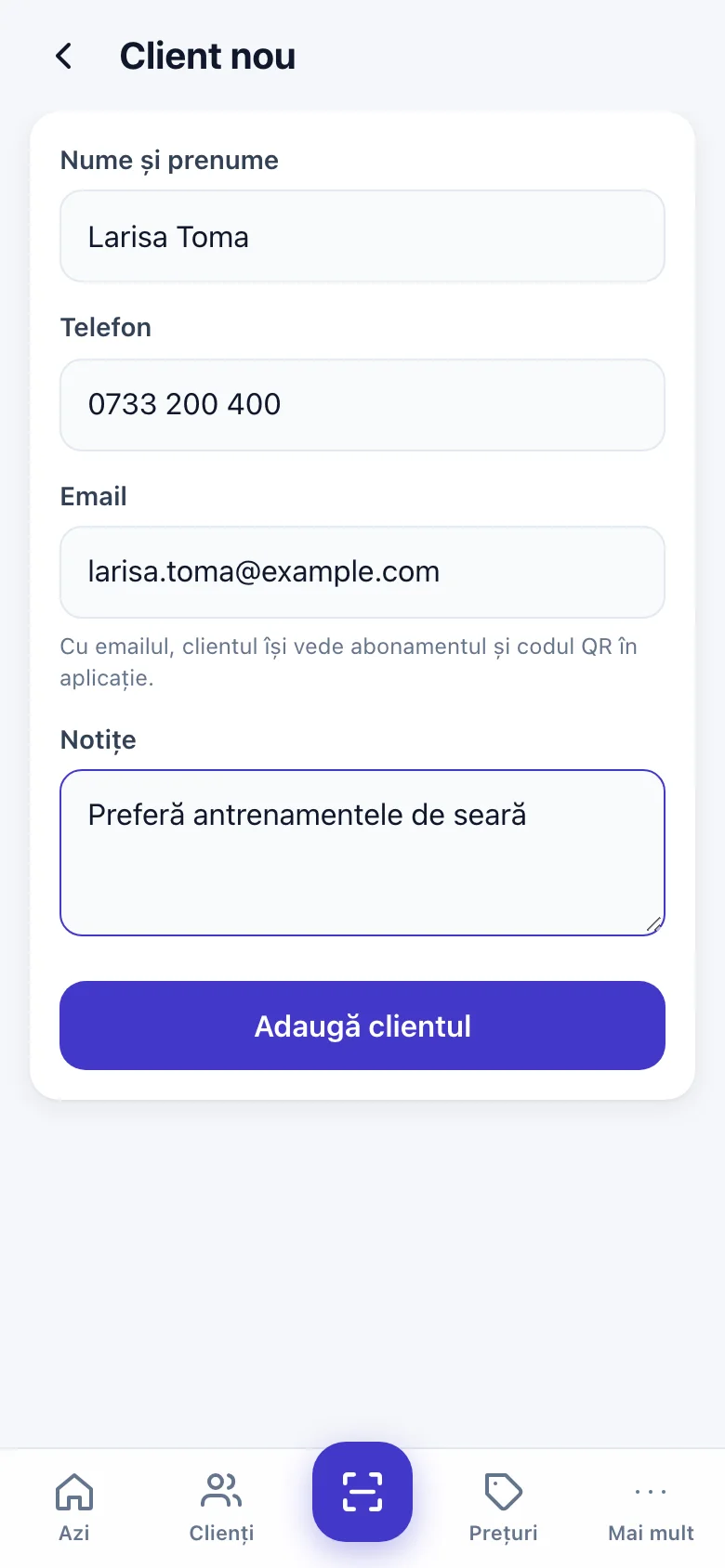 Client nou