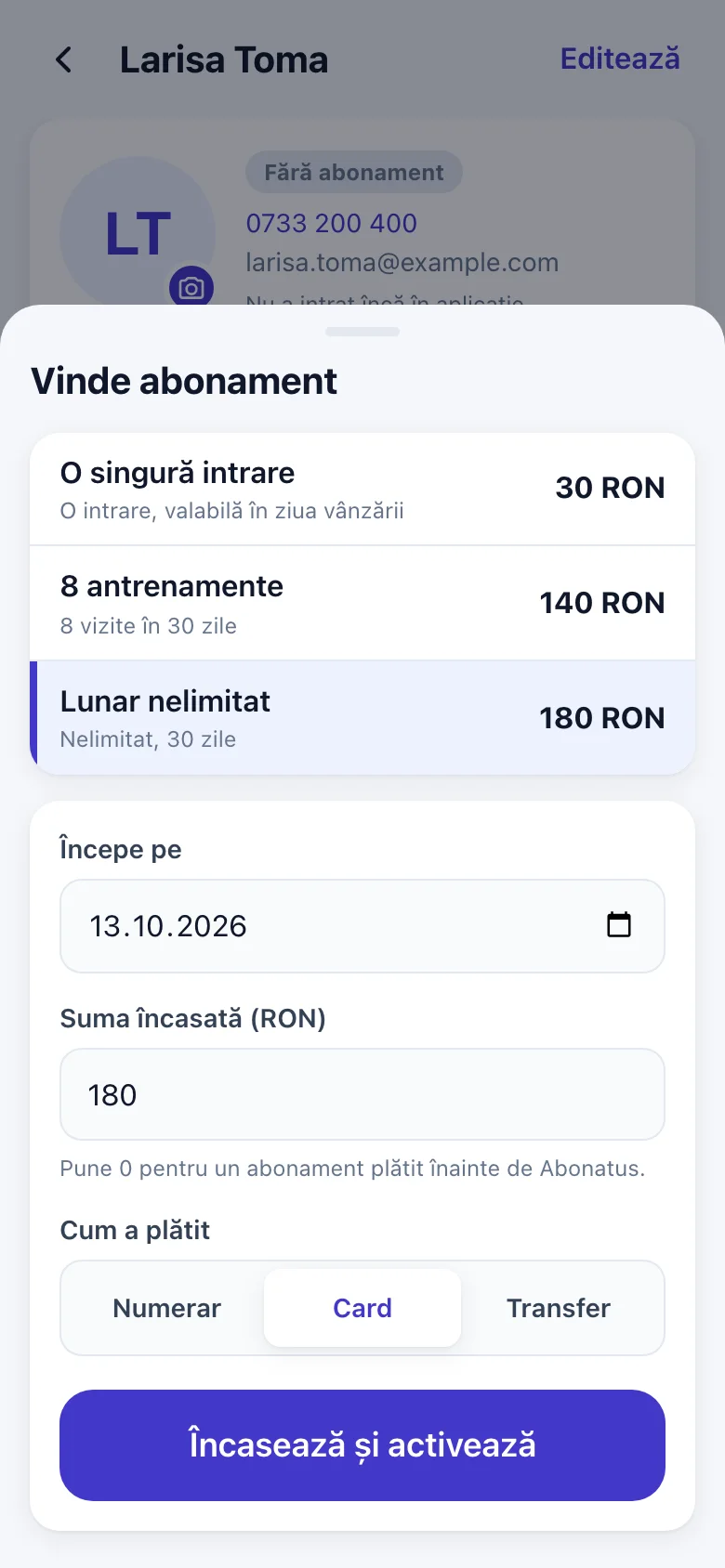 Vinzi un abonament