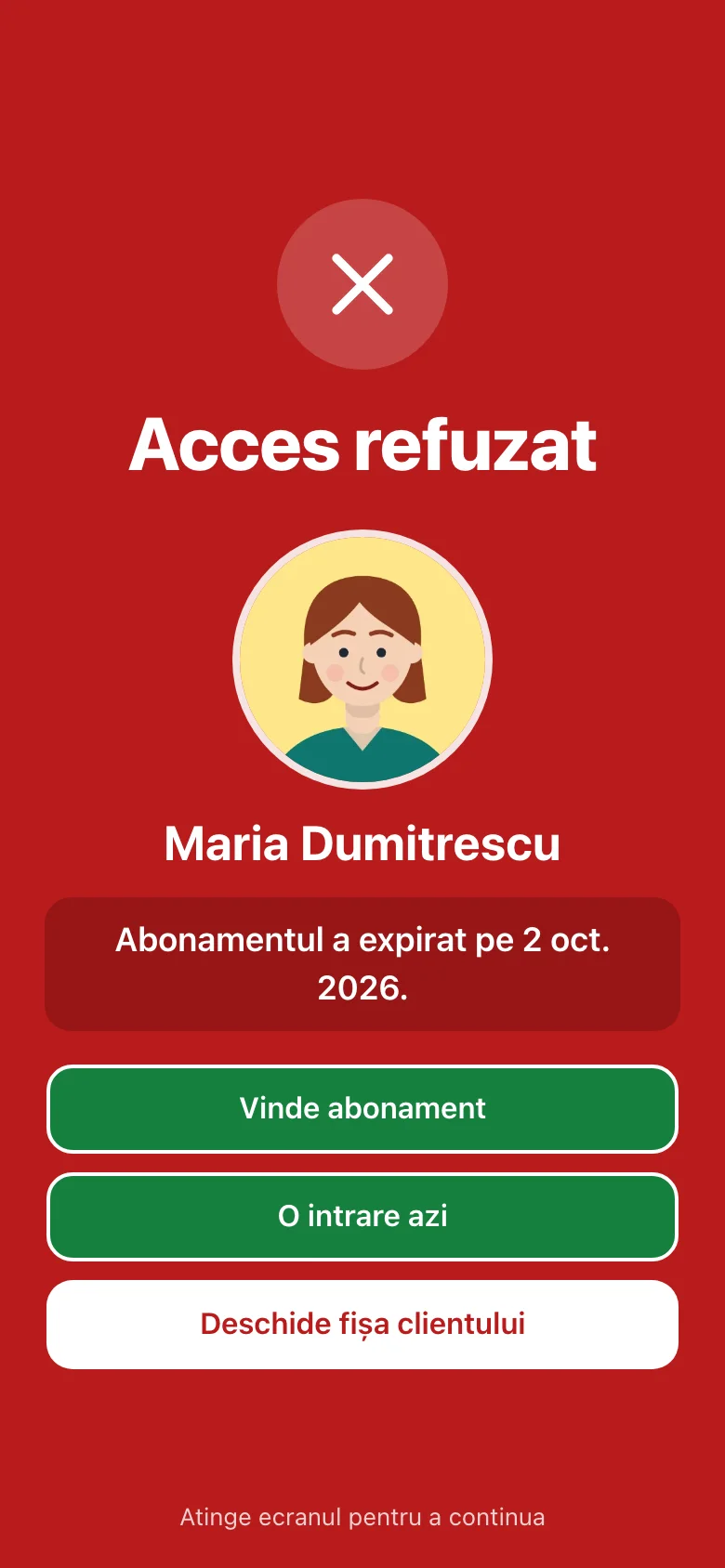 Roșu: abonamentul a expirat